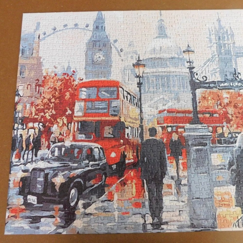 London Street Unbranded 1000 pc Jigsaw Puzzle 27x20 inches YSK-B024 COMPLETE